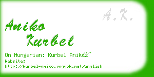 aniko kurbel business card